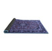 Sideview of Medallion Blue Traditional Rug, tr4326blu