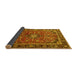 Sideview of Medallion Yellow Traditional Rug, tr4326yw