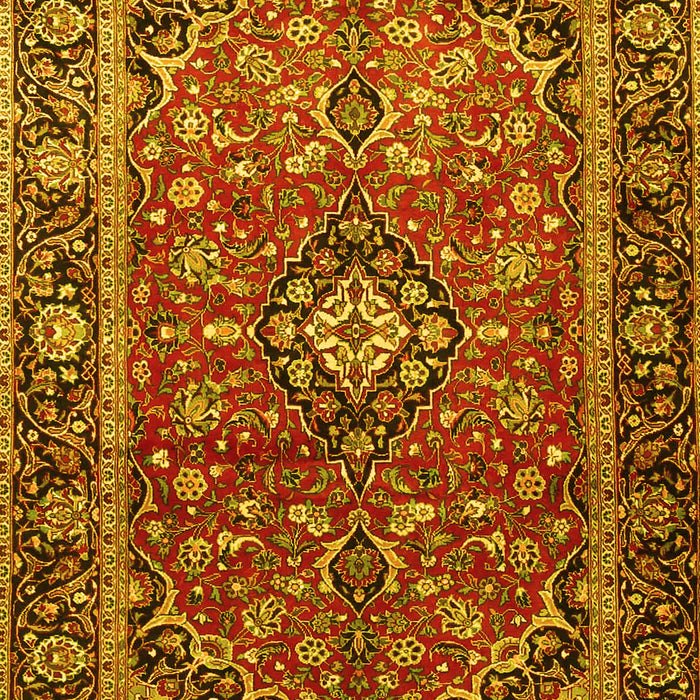 Medallion Yellow Traditional Rug, tr4326yw