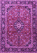 Machine Washable Medallion Purple Traditional Area Rugs, wshtr4326pur