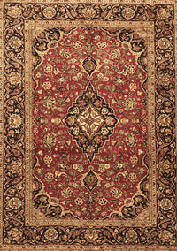 Medallion Brown Traditional Rug, tr4326brn