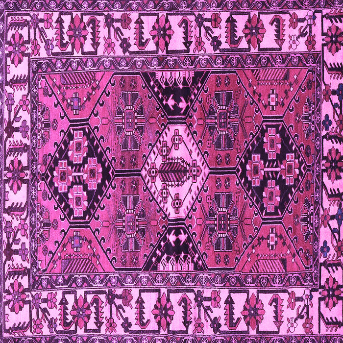 Square Machine Washable Persian Purple Traditional Area Rugs, wshtr4327pur