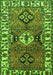 Serging Thickness of Machine Washable Persian Green Traditional Area Rugs, wshtr4327grn