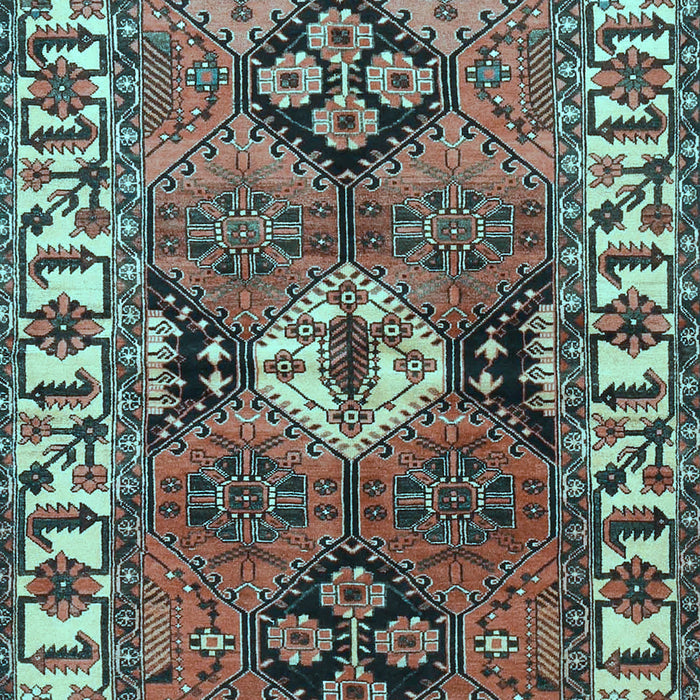 Machine Washable Persian Light Blue Traditional Rug, wshtr4327lblu