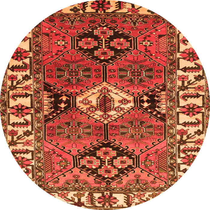 Square Persian Orange Traditional Rug, tr4327org