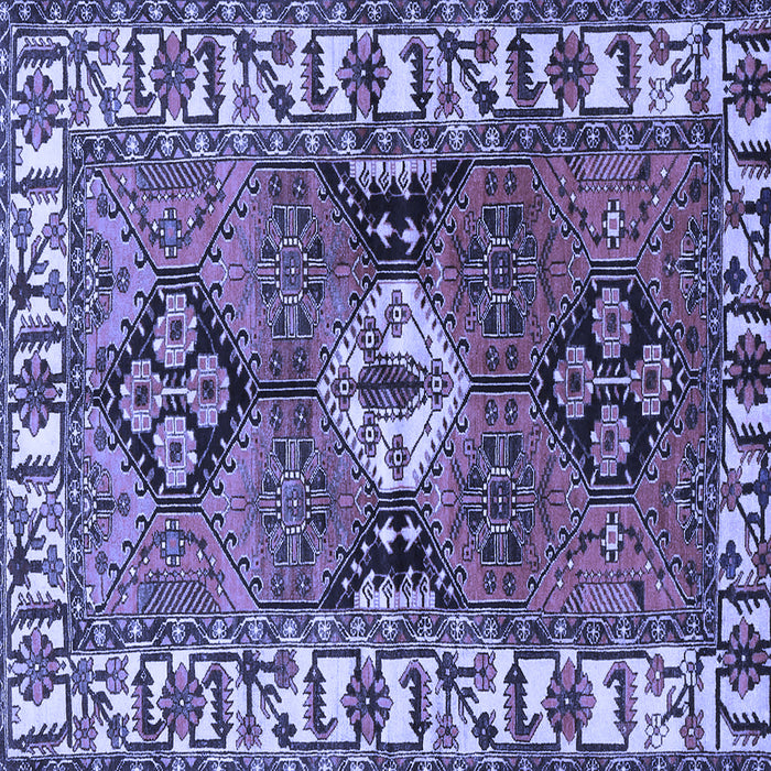 Square Machine Washable Persian Blue Traditional Rug, wshtr4327blu