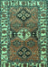 Machine Washable Persian Turquoise Traditional Area Rugs, wshtr4327turq