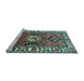 Sideview of Machine Washable Persian Light Blue Traditional Rug, wshtr4327lblu