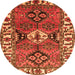 Machine Washable Persian Orange Traditional Area Rugs, wshtr4327org