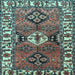 Square Persian Light Blue Traditional Rug, tr4327lblu