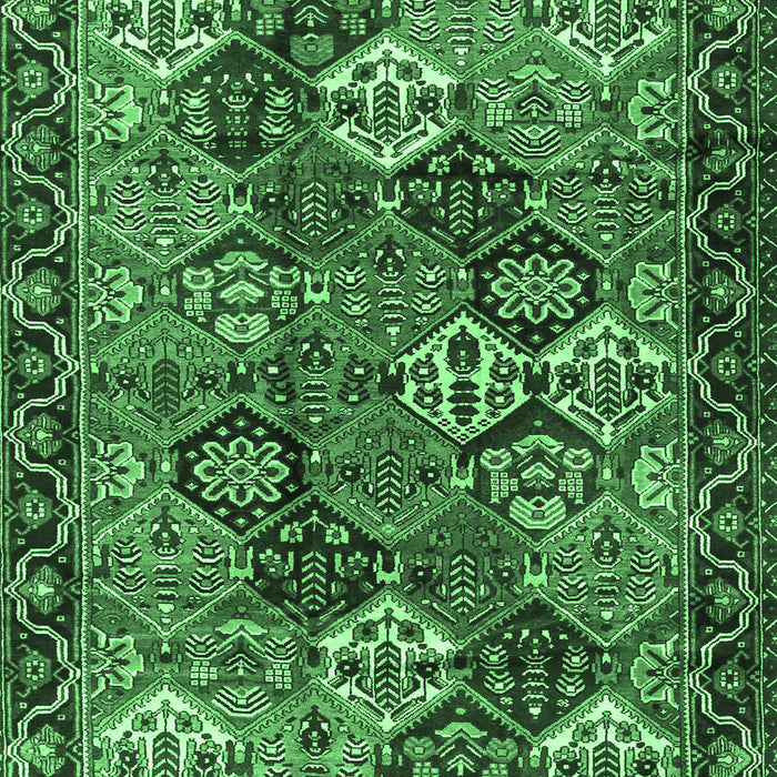 Machine Washable Persian Emerald Green Traditional Area Rugs, wshtr4328emgrn