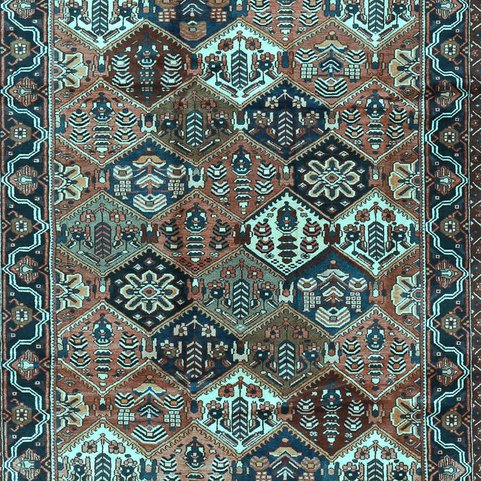 Machine Washable Persian Light Blue Traditional Rug, wshtr4328lblu