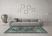 Machine Washable Persian Light Blue Traditional Rug in a Living Room, wshtr4328lblu