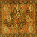 Square Persian Yellow Traditional Rug, tr4328yw