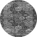 Machine Washable Persian Gray Traditional Rug, wshtr4328gry