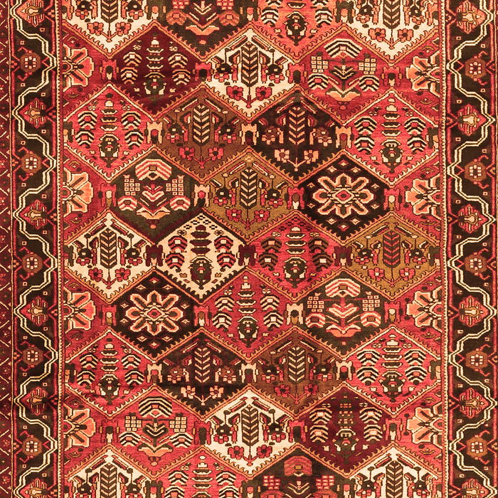 Serging Thickness of Machine Washable Persian Orange Traditional Area Rugs, wshtr4328org