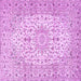 Square Medallion Purple Traditional Rug, tr4329pur