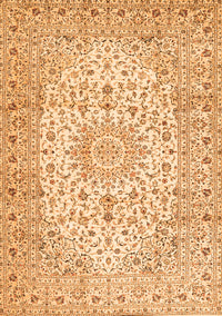 Medallion Orange Traditional Rug, tr4329org