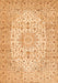 Medallion Orange Traditional Rug, tr4329org