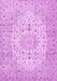 Machine Washable Medallion Purple Traditional Area Rugs, wshtr4329pur