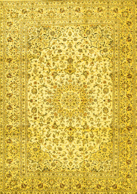 Medallion Yellow Traditional Rug, tr4329yw