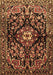 Machine Washable Persian Brown Traditional Rug, wshtr432brn