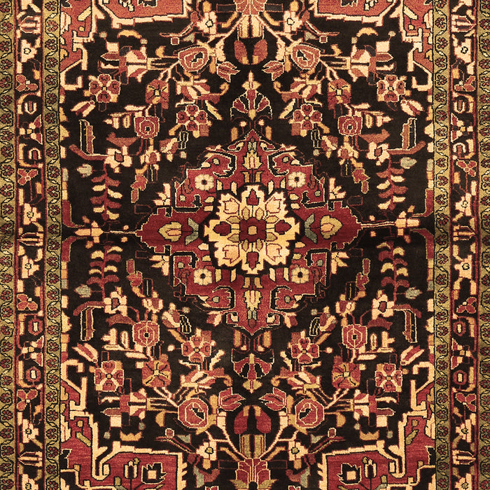 Machine Washable Persian Brown Traditional Rug, wshtr432brn