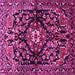 Square Persian Pink Traditional Rug, tr432pnk