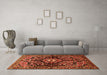 Machine Washable Persian Orange Traditional Area Rugs in a Living Room, wshtr432org