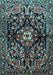 Machine Washable Persian Light Blue Traditional Rug, wshtr432lblu