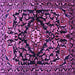 Square Persian Purple Traditional Rug, tr432pur