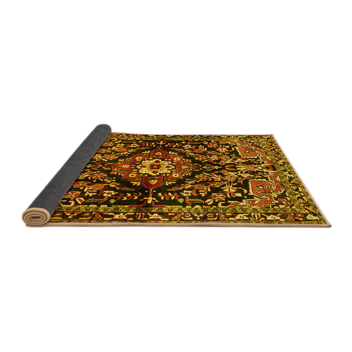 Sideview of Persian Yellow Traditional Rug, tr432yw