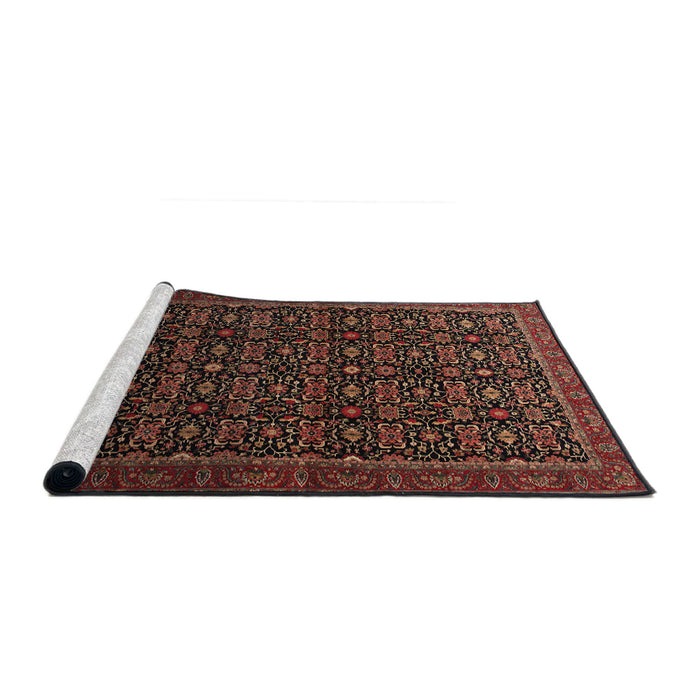 Sideview of Machine Washable Traditional Sienna Brown Rug, wshtr433