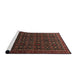 Sideview of Machine Washable Traditional Sienna Brown Rug, wshtr433