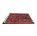 Sideview of Machine Washable Traditional Chestnut Brown Rug, wshtr4330