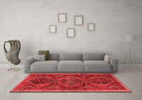 Machine Washable Persian Red Traditional Rug, wshtr4330red