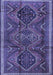 Machine Washable Persian Blue Traditional Rug, wshtr4330blu