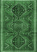 Machine Washable Persian Emerald Green Traditional Area Rugs, wshtr4330emgrn