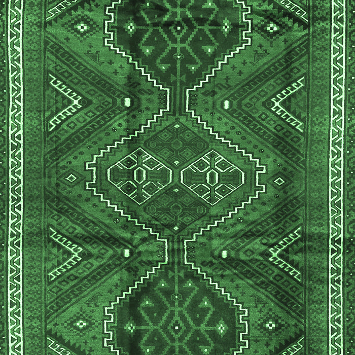 Machine Washable Persian Emerald Green Traditional Area Rugs, wshtr4330emgrn