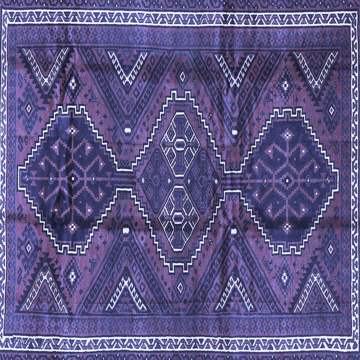 Square Persian Blue Traditional Rug, tr4330blu