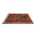 Sideview of Machine Washable Persian Brown Traditional Rug, wshtr4330brn