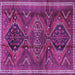 Square Machine Washable Persian Purple Traditional Area Rugs, wshtr4330pur