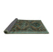 Sideview of Persian Turquoise Traditional Rug, tr4330turq