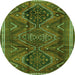 Machine Washable Persian Green Traditional Area Rugs, wshtr4330grn