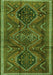 Serging Thickness of Machine Washable Persian Green Traditional Area Rugs, wshtr4330grn