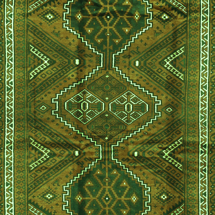 Serging Thickness of Machine Washable Persian Green Traditional Area Rugs, wshtr4330grn