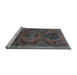 Sideview of Machine Washable Persian Light Blue Traditional Rug, wshtr4330lblu