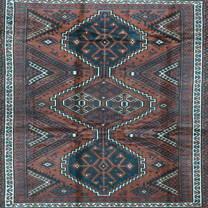 Square Machine Washable Persian Light Blue Traditional Rug, wshtr4330lblu
