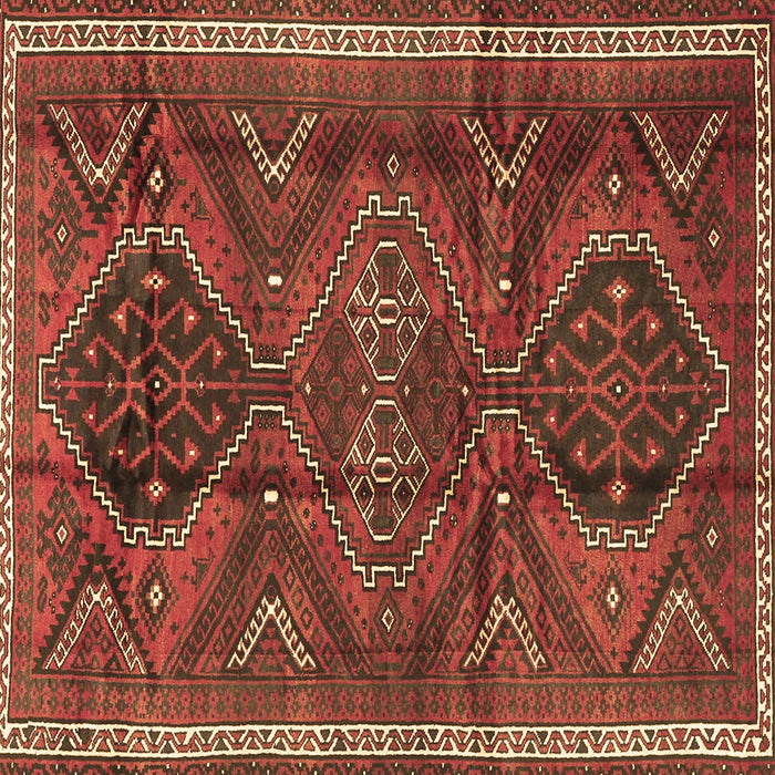Square Machine Washable Persian Brown Traditional Rug, wshtr4330brn
