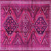 Square Machine Washable Persian Pink Traditional Rug, wshtr4330pnk